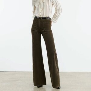Nili Lotan Florence Corduroy Pants | Dark Brown